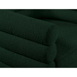 Meridian Tessa Green Boucle Fabric Accent Chair