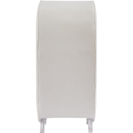 Meridian Crescent Cream Velvet Accent Chair