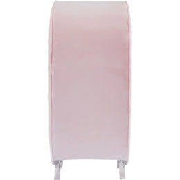 Meridian Crescent Pink Velvet Accent Chair