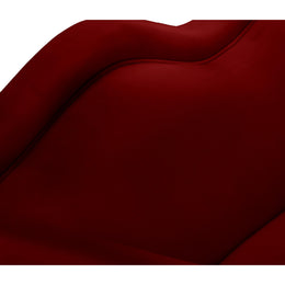 Meridian Lips Red Velvet Chair