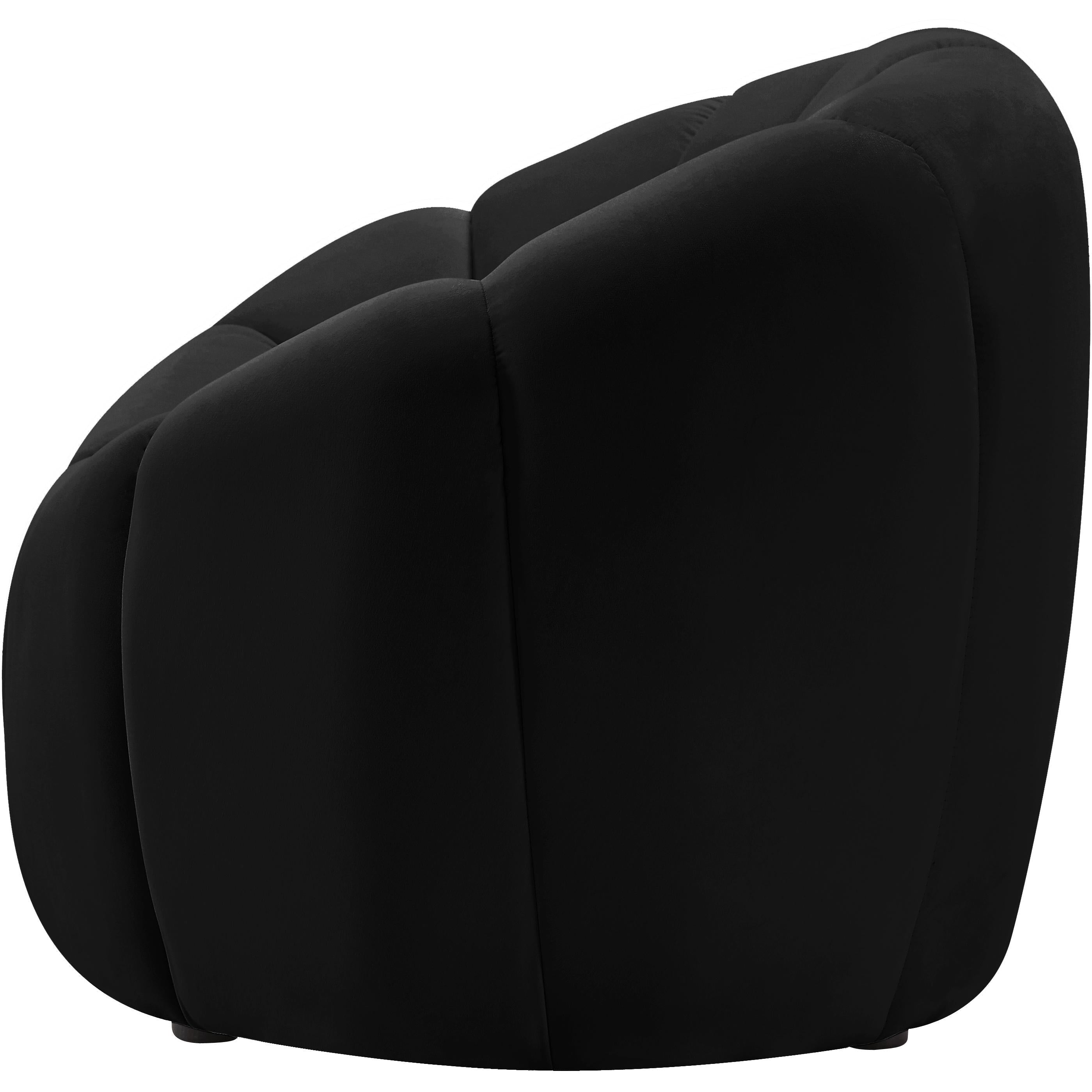 Meridian Elijah Black Velvet Chair