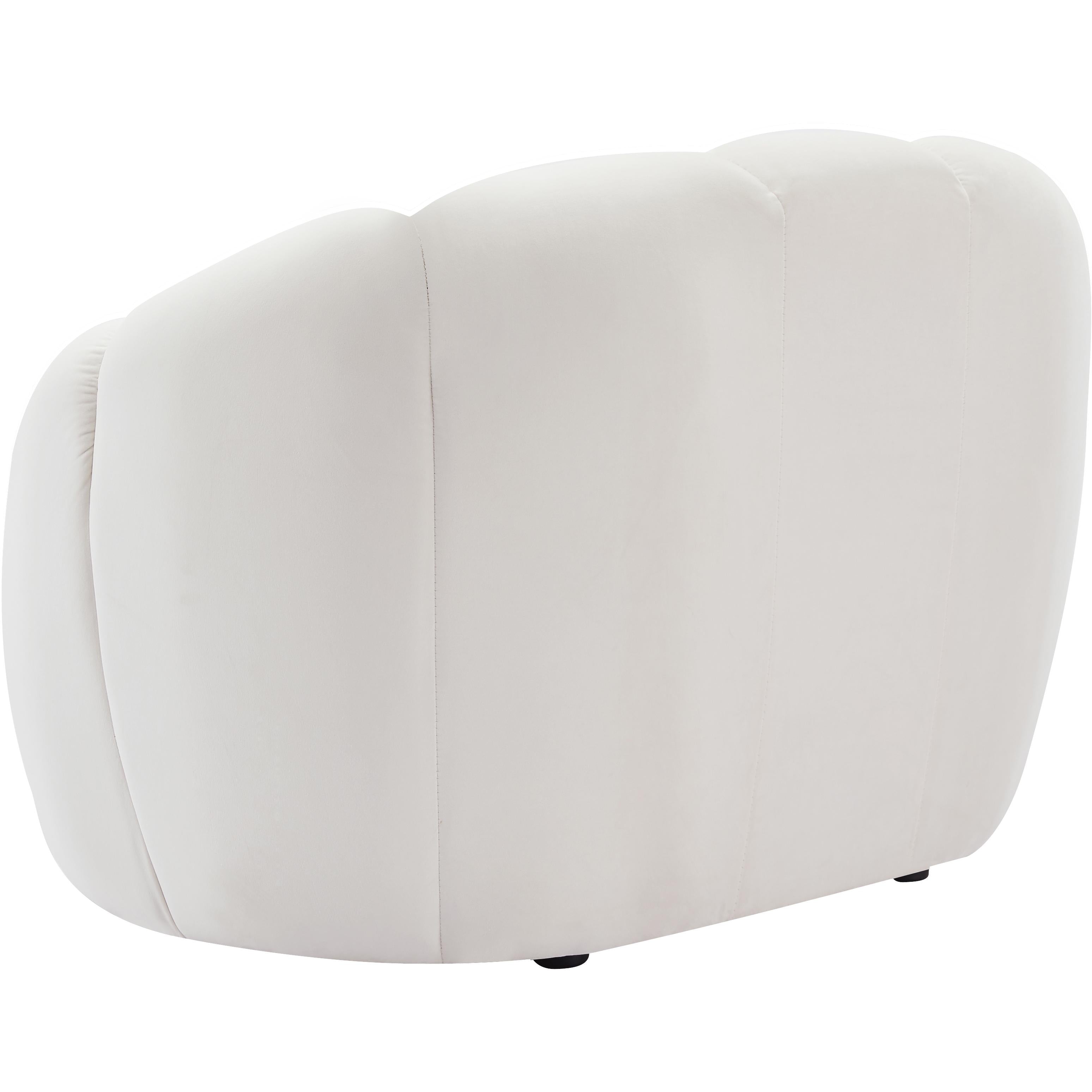 Meridian Elijah Cream Velvet Chair