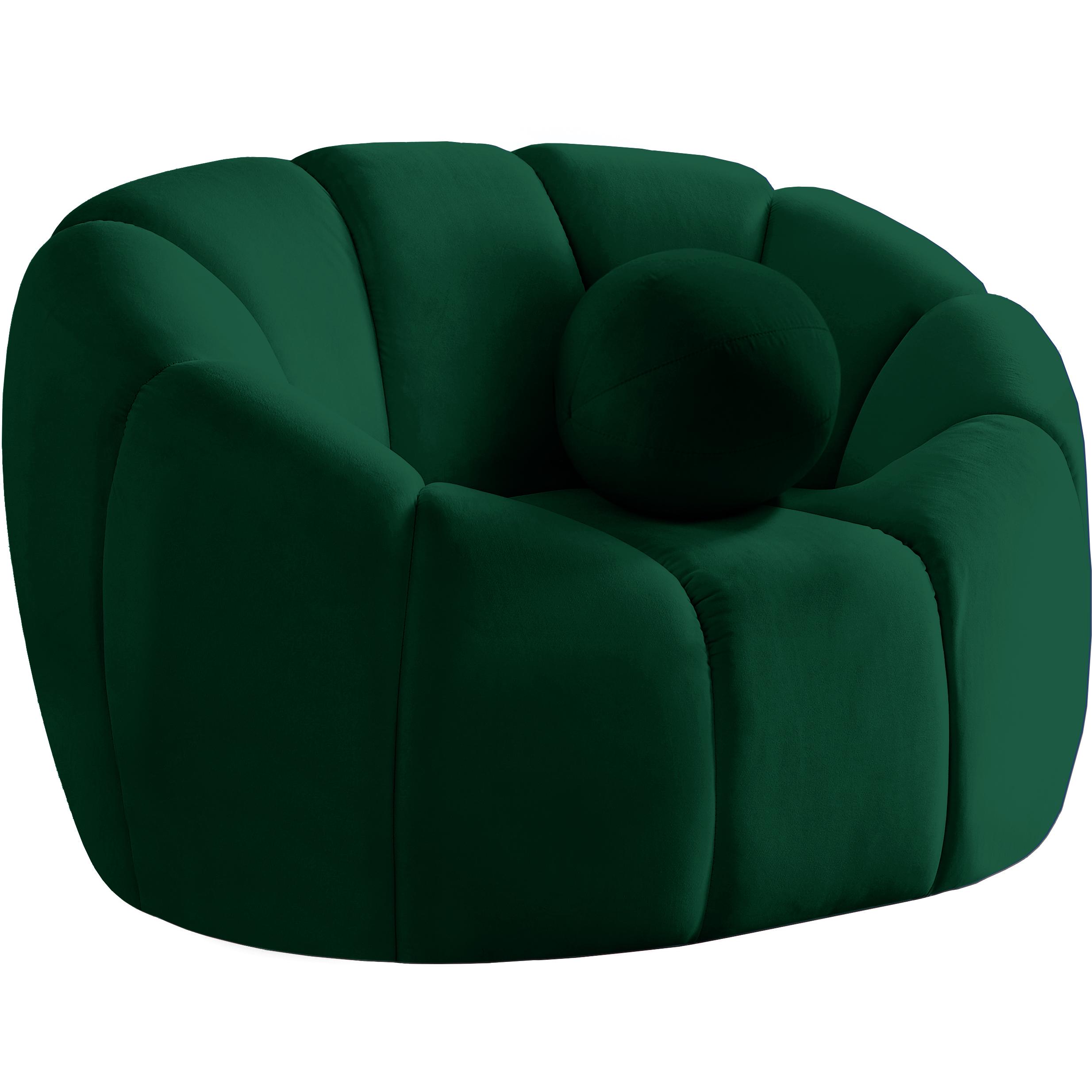 Meridian Elijah Green Velvet Chair