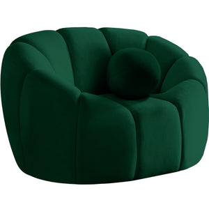 Meridian Elijah Green Velvet Chair
