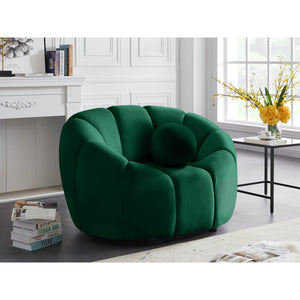Meridian Elijah Green Velvet Chair