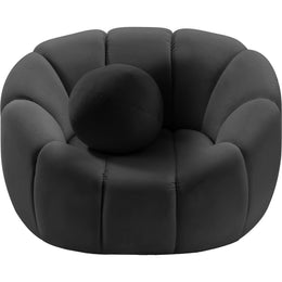 Meridian Elijah Grey Velvet Chair