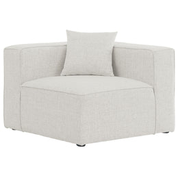 Meridian Cube Cream Durable Linen Textured Corner Chair
