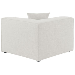 Meridian Cube Cream Durable Linen Textured Corner Chair