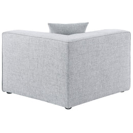 Meridian Cube Grey Durable Linen Textured Corner Chair