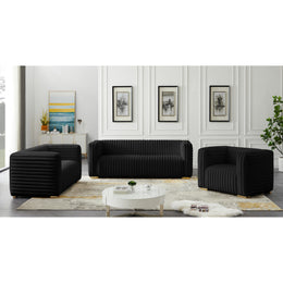Meridian Ravish Black Velvet Chair