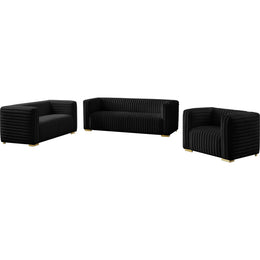 Meridian Ravish Black Velvet Chair