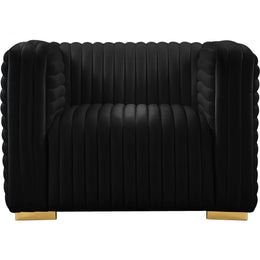 Meridian Ravish Black Velvet Chair