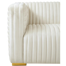 Meridian Ravish Cream Velvet Chair