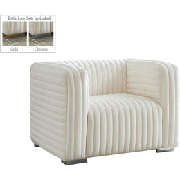 Meridian Ravish Cream Velvet Chair