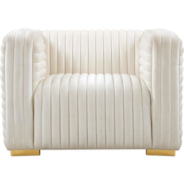 Meridian Ravish Cream Velvet Chair