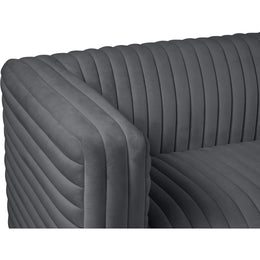 Meridian Ravish Grey Velvet Chair