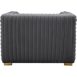 Meridian Ravish Grey Velvet Chair