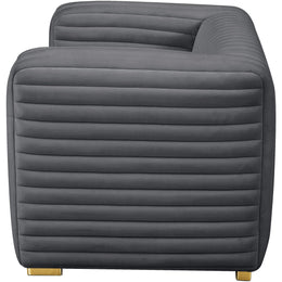 Meridian Ravish Grey Velvet Chair