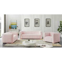 Meridian Ravish Pink Velvet Chair