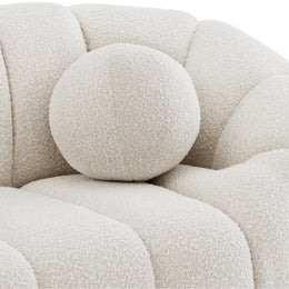 Meridian Elijah Cream Boucle Fabric Chair