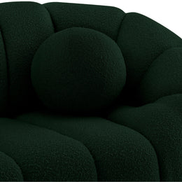 Meridian Elijah Green Boucle Fabric Chair