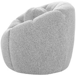 Meridian Elijah Grey Boucle Fabric Chair