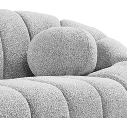 Meridian Elijah Grey Boucle Fabric Chair