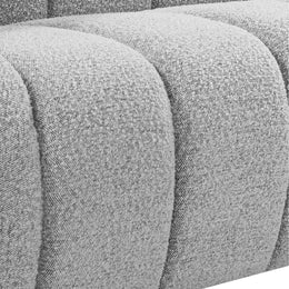 Meridian Elijah Grey Boucle Fabric Chair