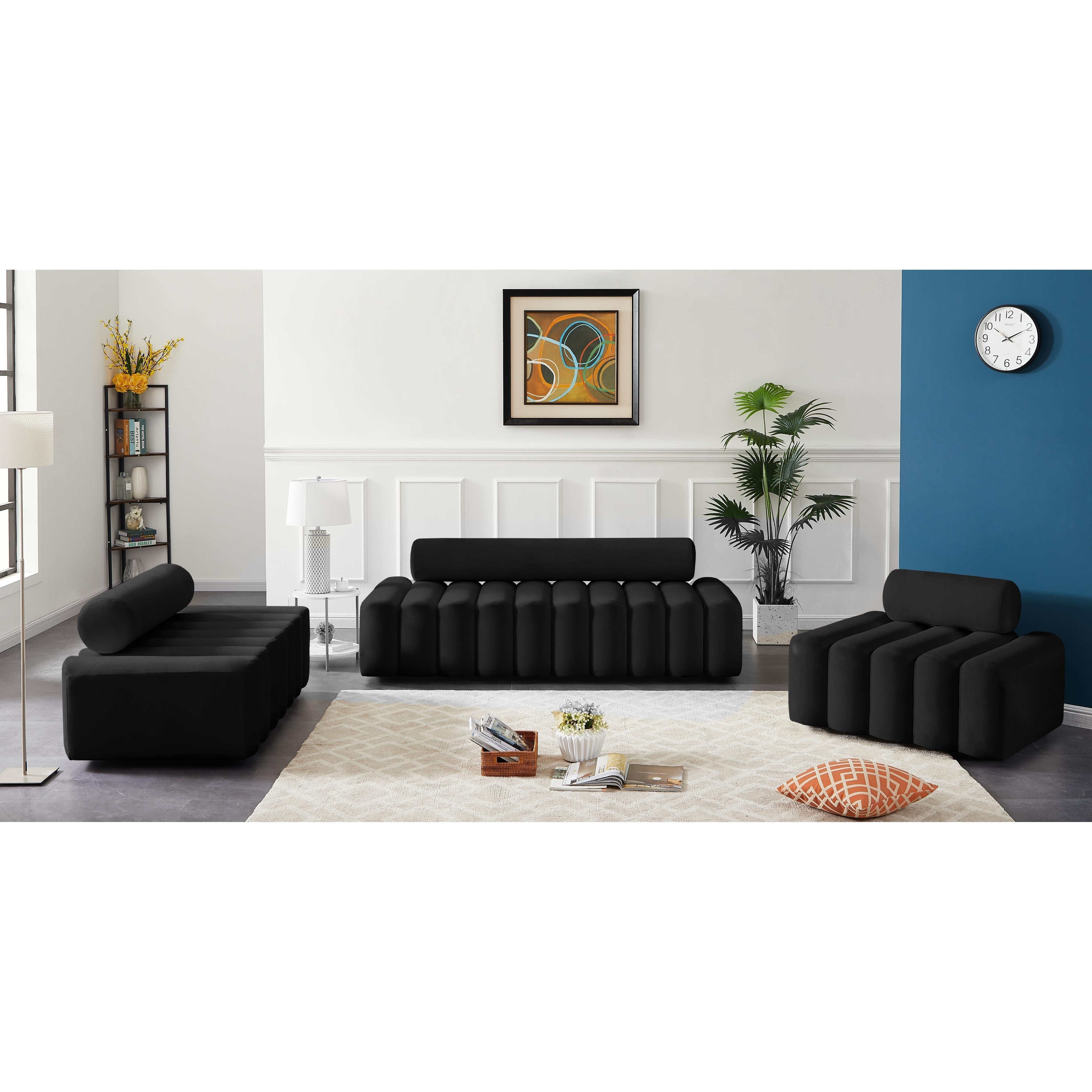 Meridian Melody Black Velvet Chair