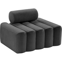 Meridian Melody Grey Velvet Chair