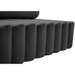 Meridian Melody Grey Velvet Chair