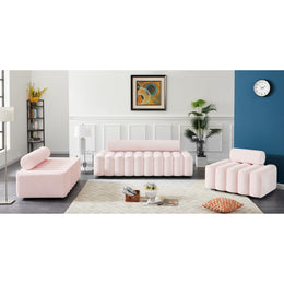 Meridian Melody Pink Velvet Chair