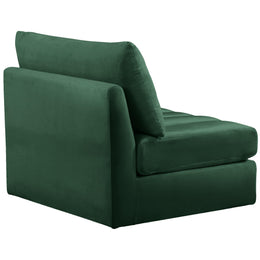 Meridian Jacob Green Velvet Armless