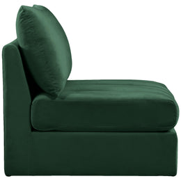 Meridian Jacob Green Velvet Armless