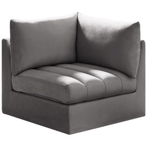 Meridian Jacob Grey Velvet Corner