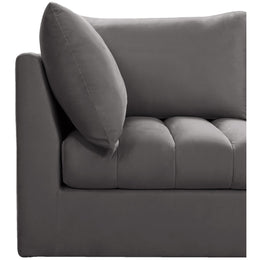 Meridian Jacob Grey Velvet Corner