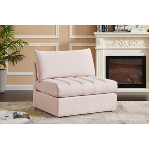 Meridian Jacob Pink Velvet Armless