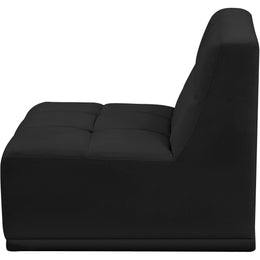 Meridian Relax Black Velvet Armless Chair