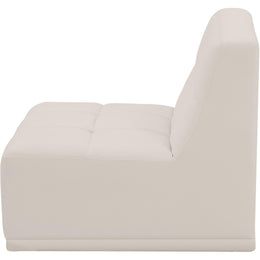 Meridian Relax Cream Velvet Armless Chair