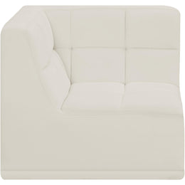 Meridian Relax Cream Velvet Corner Chair