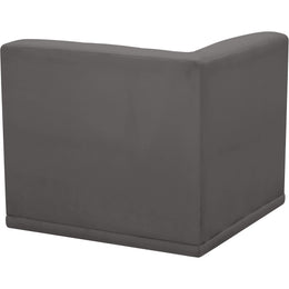 Meridian Relax Grey Velvet Corner Chair