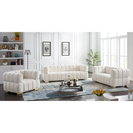 Meridian Gwen Cream Velvet Chair