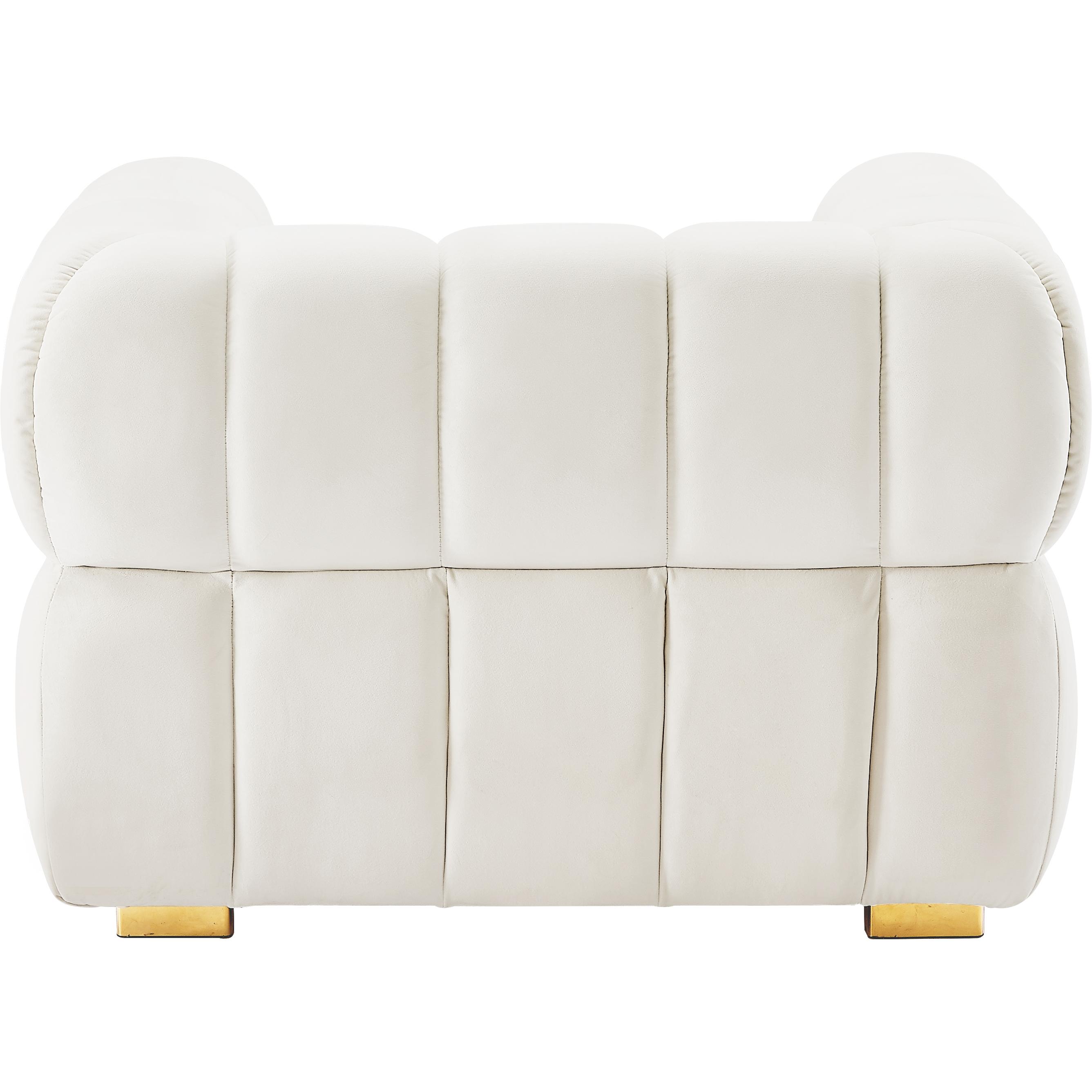 Meridian Gwen Cream Velvet Chair