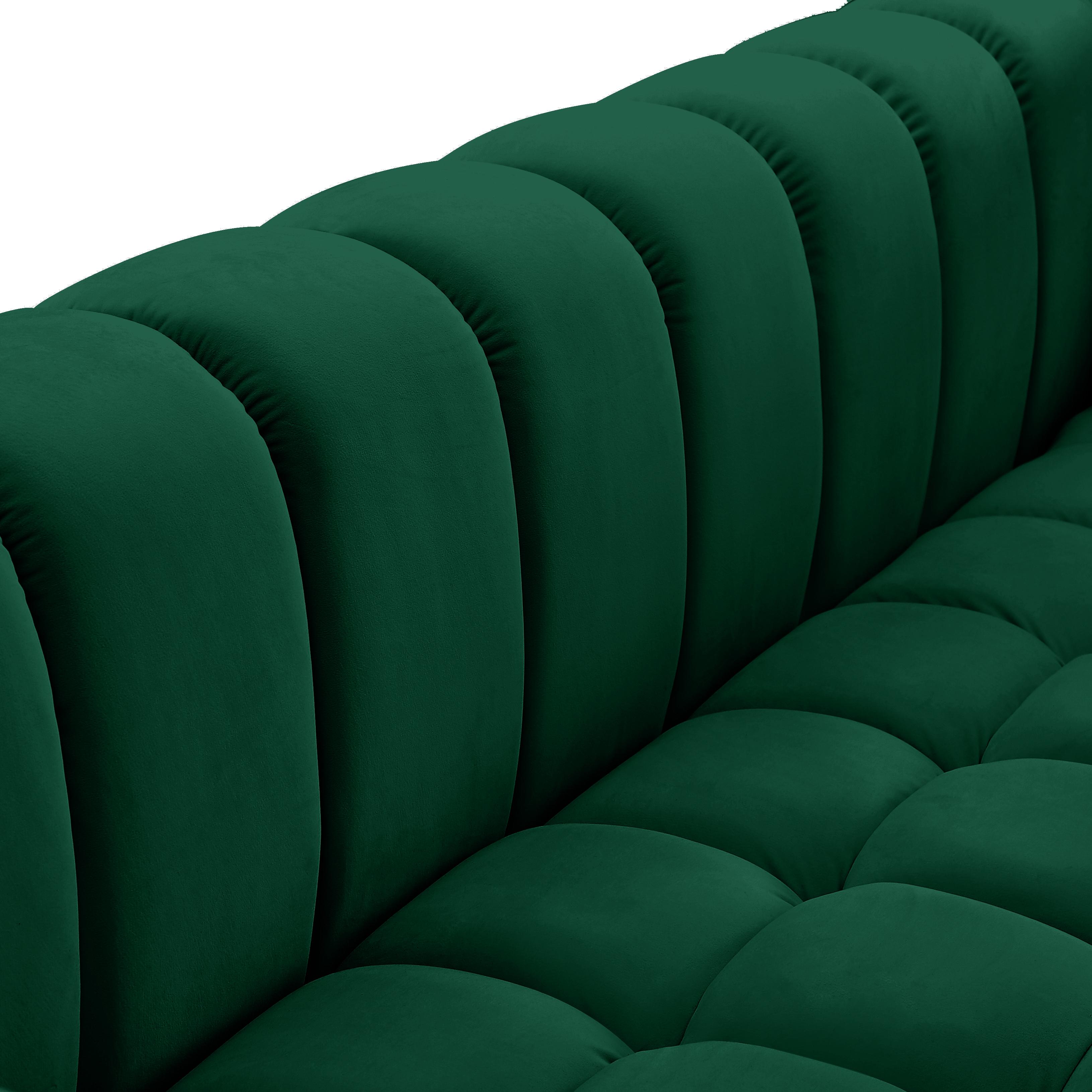 Meridian Gwen Green Velvet Chair
