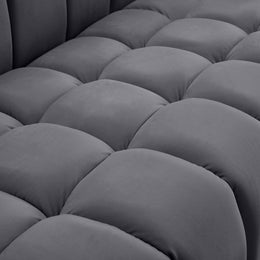 Meridian Gwen Grey Velvet Chair
