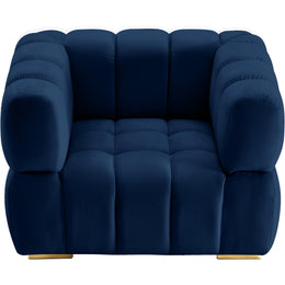 Meridian Gwen Navy Velvet Chair