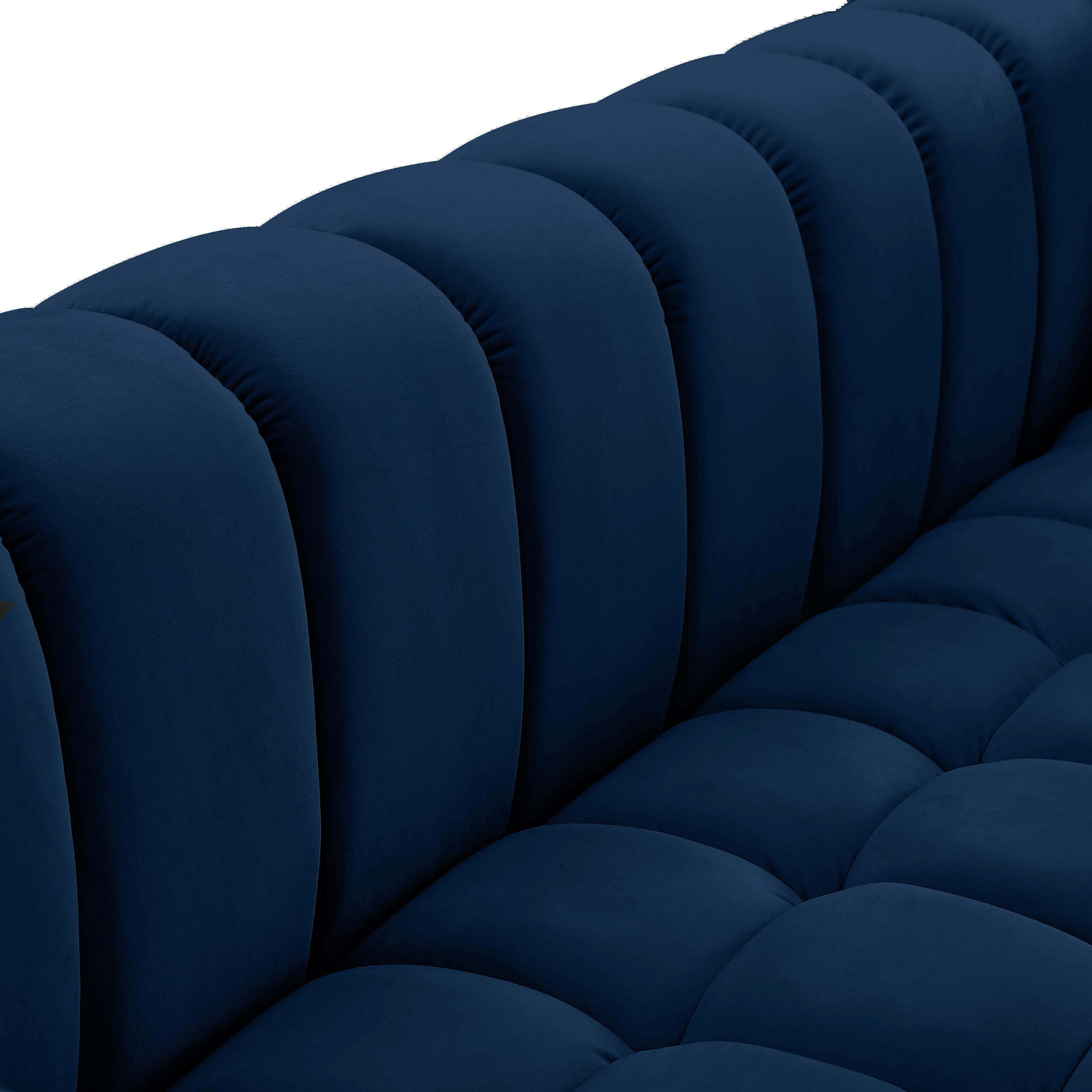 Meridian Gwen Navy Velvet Chair