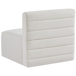 Meridian Quincy Cream Velvet Modular Armless Chair