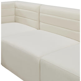 Meridian Quincy Cream Velvet Modular Corner Chair
