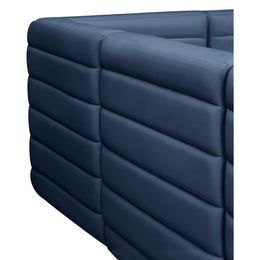 Meridian Quincy Navy Velvet Modular Armless Chair